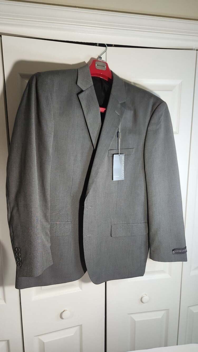 Covington Men's Medium Grey Suit Separate Jacket, Size 46R